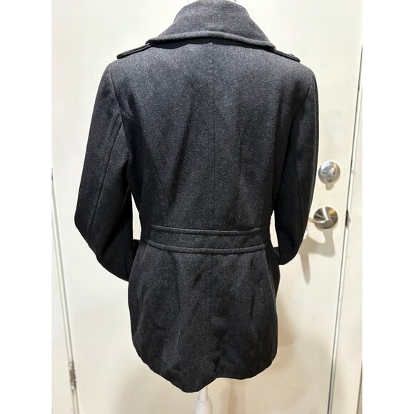MICHAEL Michael Kors Women's Classic Wool Pea Coat in Charcoal Gray Medium - Picture 7 of 10
